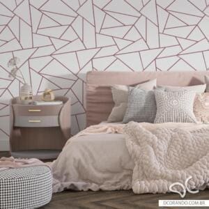 Zara Rosa Gold Papel de Parede Adesivo