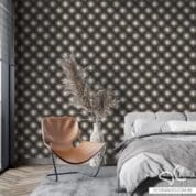 Papel de Parede Adesivo Capitonê Couro Cinza Dcorando