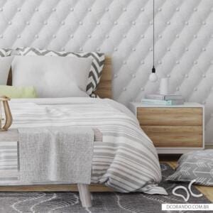Papel de Parede Adesivo Couro Branco Craquelê Dcorando