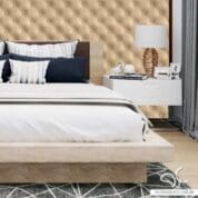 Papel de Parede Adesivo Capitonê Creme Dcorando