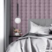 Papel de Parede Adesivo Capitonê Roxo Dcorando