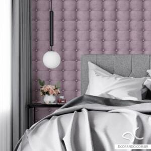 Papel de Parede Adesivo Capitonê Roxo Dcorando