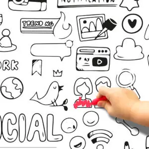 Pinta e Apaga Social Mídia - Papel de Parede Adesivo Dcorando