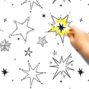 Pinta e apaga estrelas Papel de parede adesivo Dcorando