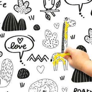 Pinta e Apaga Amor Bichinhos Papel de Parede Adesivo Dcorando