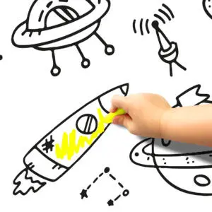 Pinta e Apaga Papel de Parede Espaço Dcorando