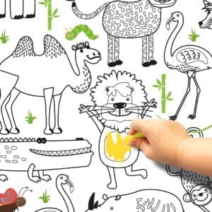 Pinta e Apaga Papel de Parede Safari Dcorando