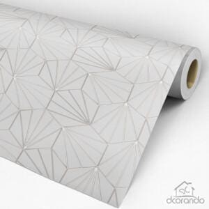 Papel de Parede Quarto Prata e Cinza