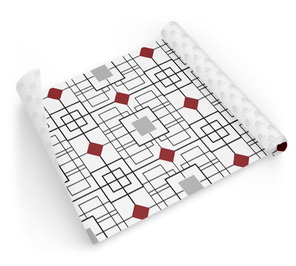 Papel de Parede Para Cozinha Branco Preto Bordô e Cinza - Dcorando