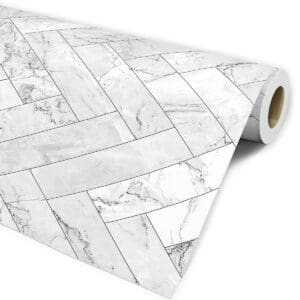 Papel de Parede Pastilha Espinha de Peixe Mármore Dcorando