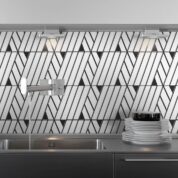 Papel de parede geometrico lavável para cozinha - REVGEO235