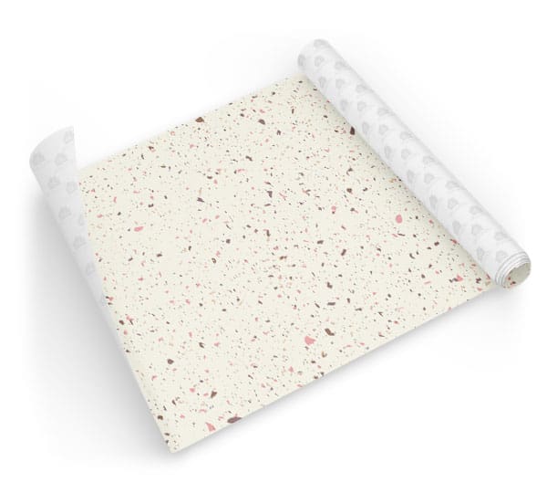 Papel de parede granilite terrazzo cores neutras Dcorando