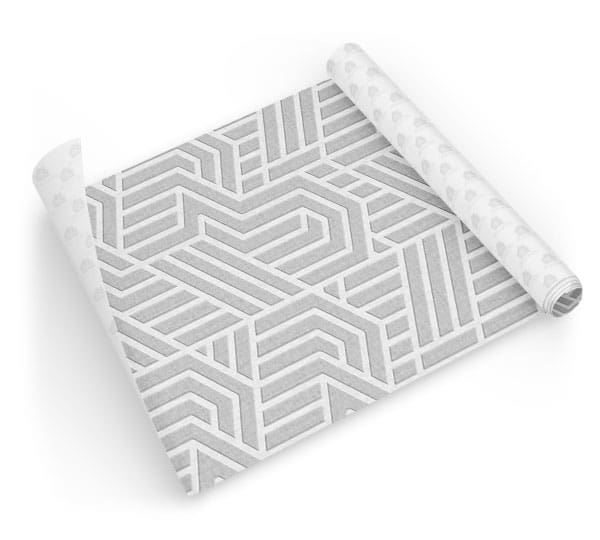 Papel de Parede Para Quarto e Sala Linho Cinza Moderno - Dcorando