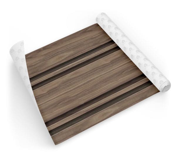 Papel De Parede Ripado Pinus Escuro Largo - Dcorando