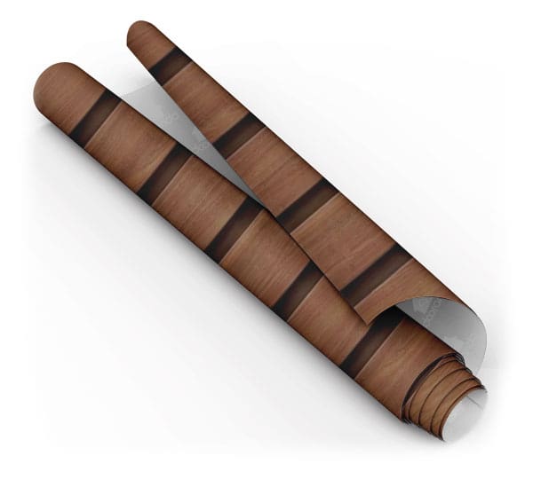 Papel Parede Adesivo Ripado Madeira Cor Jatobá Escuro - Dcorando