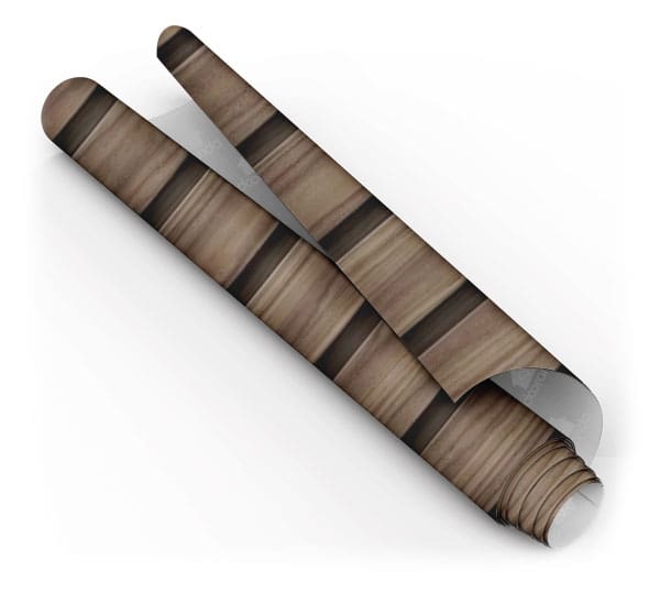 Papel Parede Ripado Adesivo Pinus Marrom Escuro Dcorando