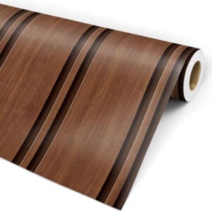 Papel De Parede Ripado Largo Jatoba Escuro 3 Metros