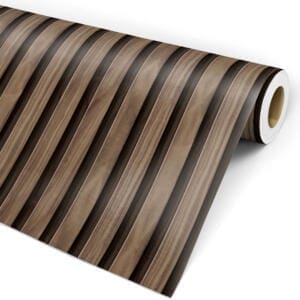 Papel Adesivo Parede Ripado Pinus Marrom Escuro - Dcorando