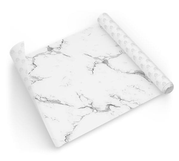 Papel de Parede Mármore Rajado Preto Alto Brilho Dcorando - Dcorando