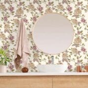 Papel de Parede Para Lavabo Quarto Corredor Floral