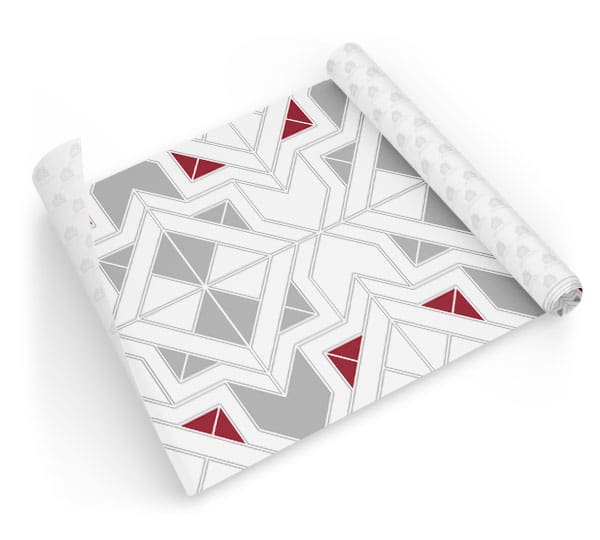 Papel para cozinha adesivo lavável cinza bordô branco Dcorando