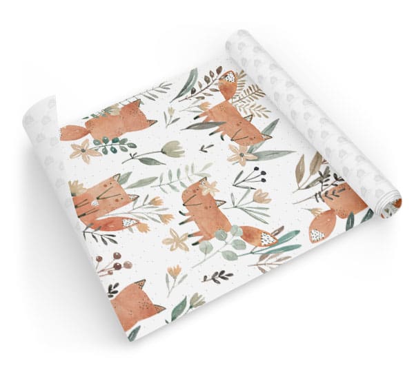 Papel Infantil Adesivo Desenho Raposinha Quarto De Criança