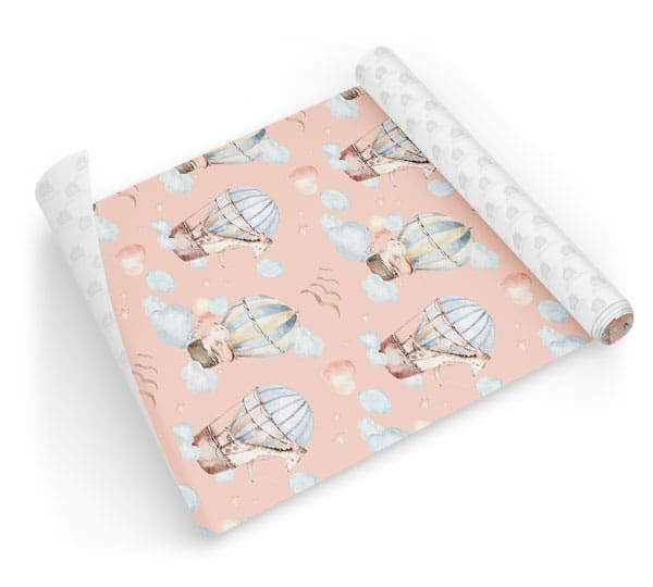 Papel Infantil Safari Rosa Quarto Menina Aquarela Dcorando