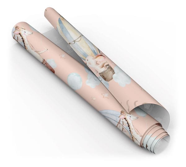 Papel de parede Adesivo Infantil Safari Rosa Quarto Menina Aquarela Dcorando