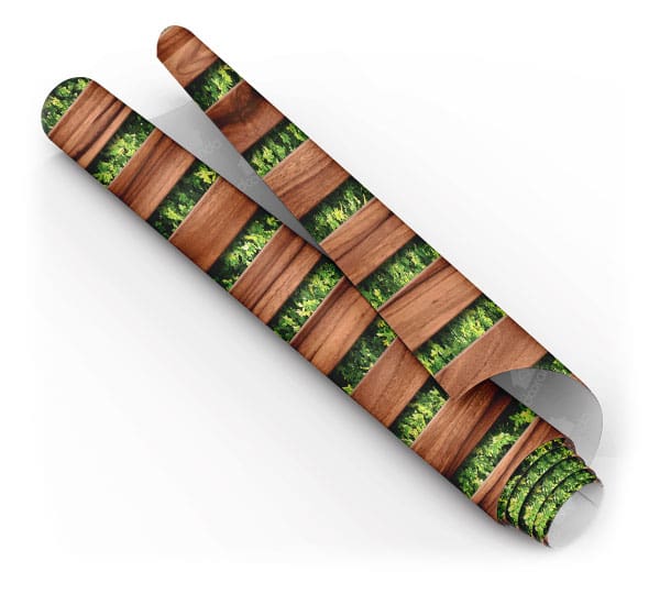 Papel de parede Ripado Com Folhagem Dcorando Adesivo Jardim Vertical