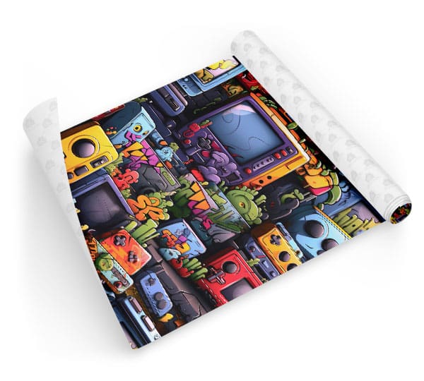 Papel Gamer Colorido Dcorando Quarto Adolescente