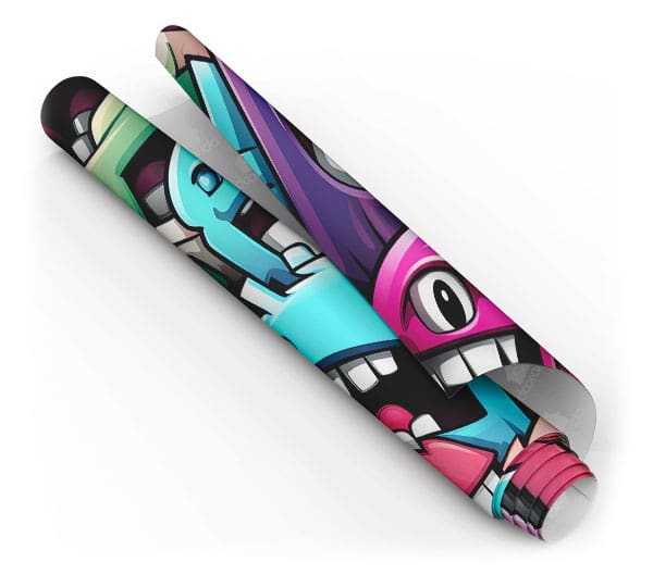 Papel de parede quarto adolescente Monstros Sorridentes Dcorando Rolo Fechado