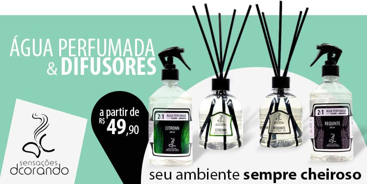 Água Perfumada e Difusores Sensações Dcorando